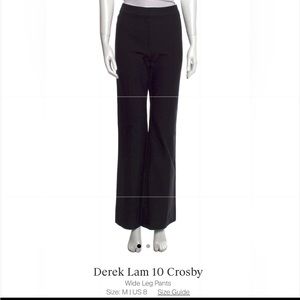 Derek Lam 10 Crosby Black Pants (size 8)